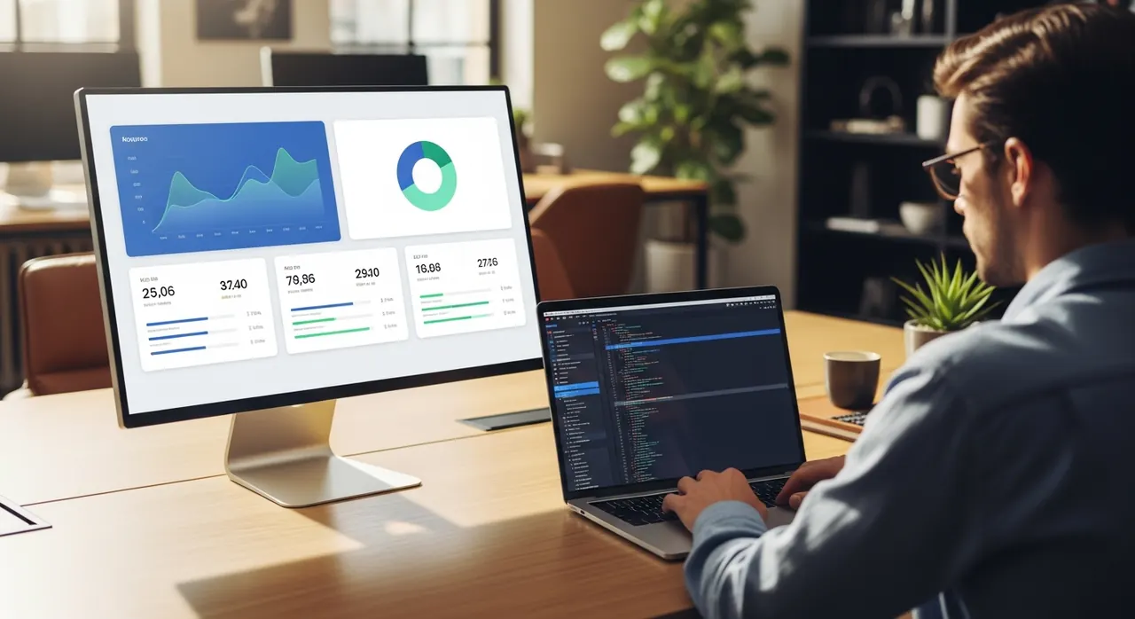 CPQ administrator working at a computer, using AI tools to manage pricing configurations